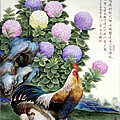 王雙寬《繡球花園慶團圓》136 x 70 cm 墨彩