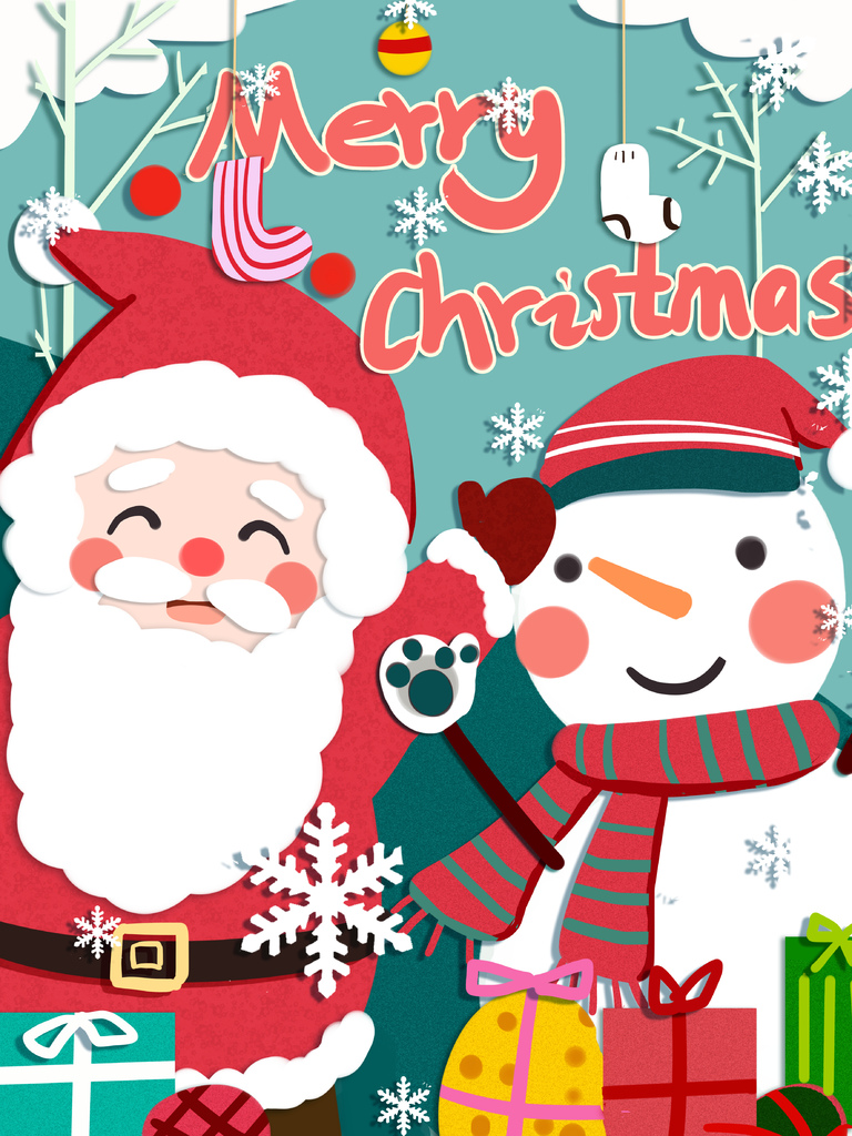 —Pngtree—christmas santa claus with snowman_4209805.png