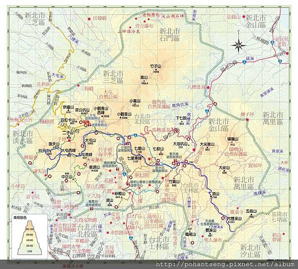 陽明山國家公園簡圖1 陽明山國家公園簡圖1