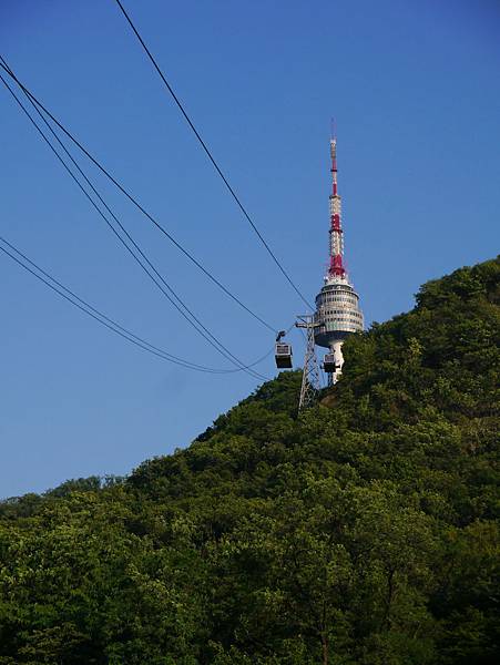 行進中的南山纜車