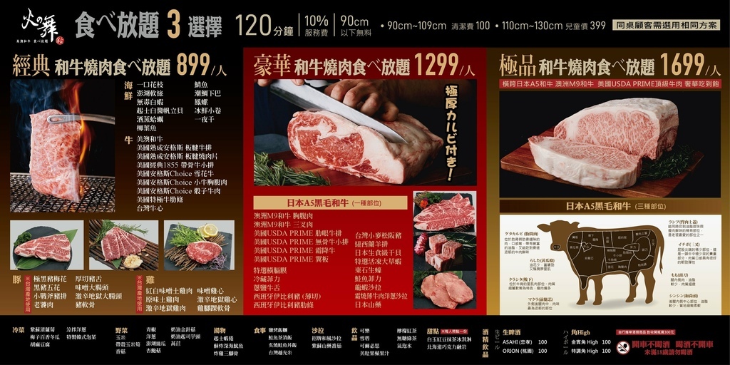 【東區和牛燒肉吃到飽】老字號火之舞蓁品燒和牛放題，全新菜單，