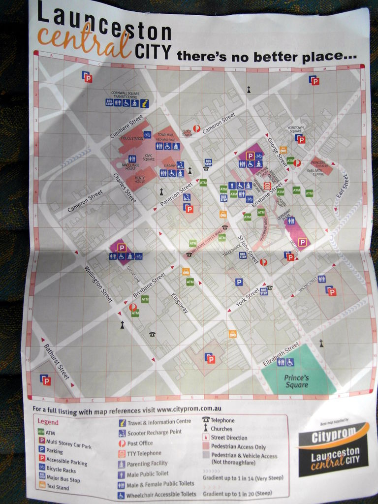 Launceston City Map