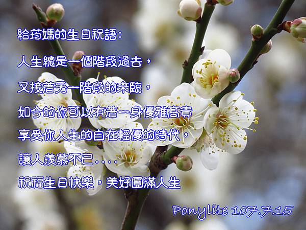 祝福筠媽生日快樂... 祝福筠媽生日快樂...