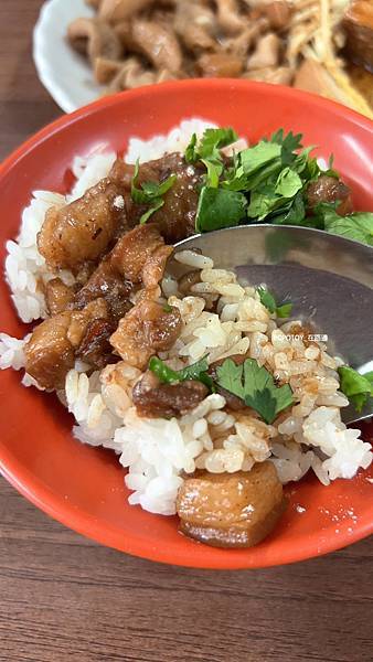 POPOTOY在台南˙北區˙香菜+肉燥！超配~賀呷肉燥飯虱