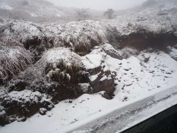 這裡的山壁以被雪覆蓋