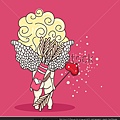 stock-vector-little-cupid-from-back-on-pink-background-45112489