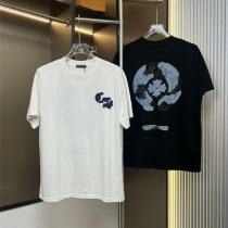 クロムハーツ Tシャツ 和風花紋モチーフ 刺繍デザイン 2色