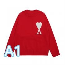 AMI PARIS セーター ハート ロゴ シンプルエレガン