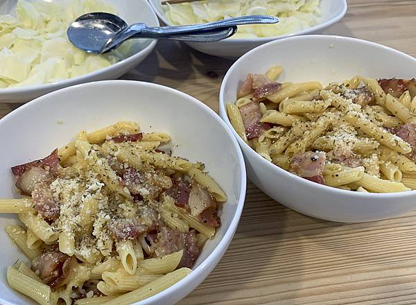 carbonara with penne