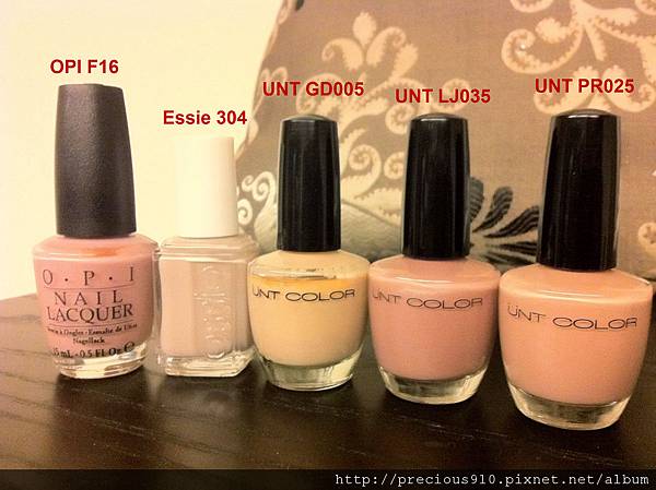 裸色系指甲油比較 Unt Pr025 Lj035 Gd005 Essie 304 Opi F16 雪花台湾 裸色系指甲油比較 Unt Pr025 Lj035 Gd005 Essie 304 Opi F16 雪花台湾