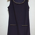 紫色鍊條背心洋裝