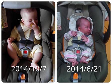 小妞成長比較(1mo vs. 4mo)