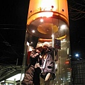 晚上回到琉森,車站前的漂亮電話亭