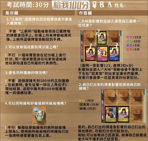 給我100分 GIVE ME A++ 繁體中文版 開箱及規則