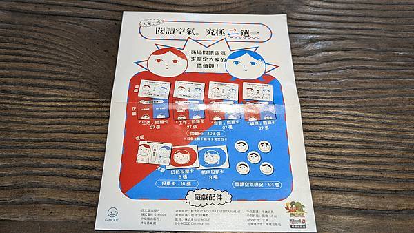 閱讀空氣 究極二選一 繁體中文版 開箱及規則介紹 by 高雄