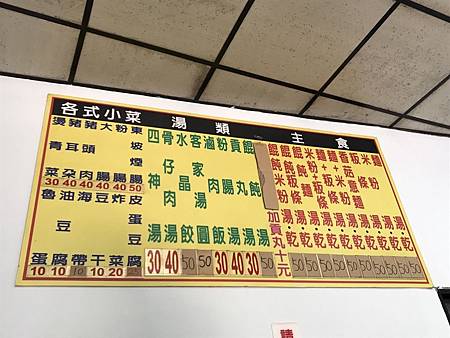 老店麵食館｜菜單MENU