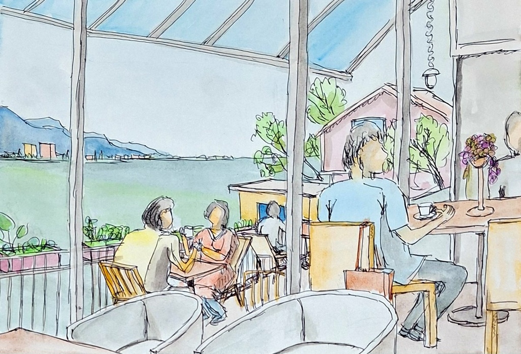 街頭速寫:Love淡水喝咖啡 街頭速寫:Love淡水喝咖啡