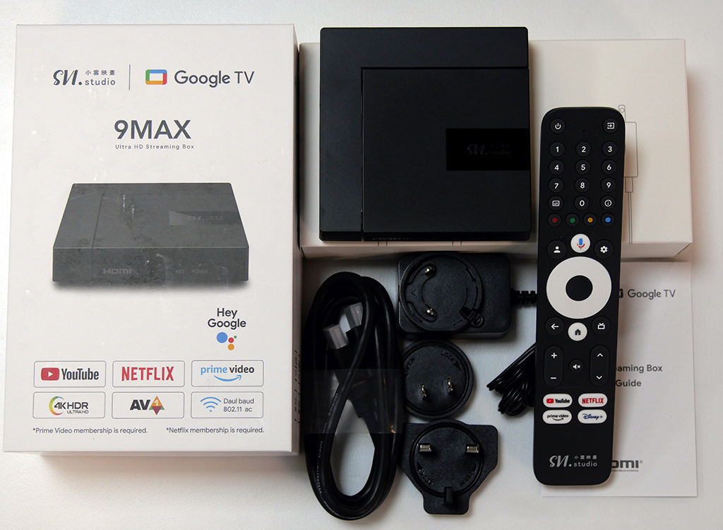 小雲9MAX/Google TV電視盒/Netflix、Pr