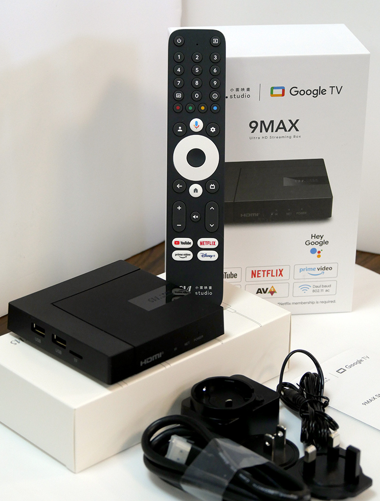 小雲9MAX/Google TV電視盒/Netflix、Pr