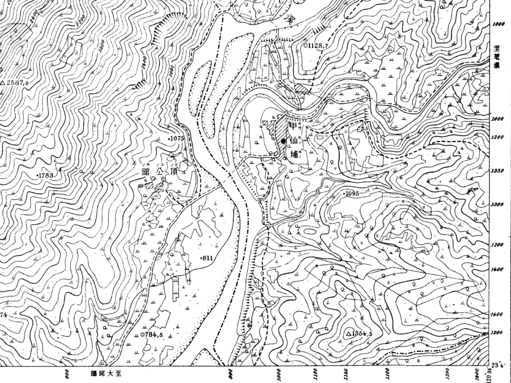 地圖1：1904年《臺灣堡圖》裡的甲仙埔聚落範圍與樣貌（游永福截取，2020）.tif