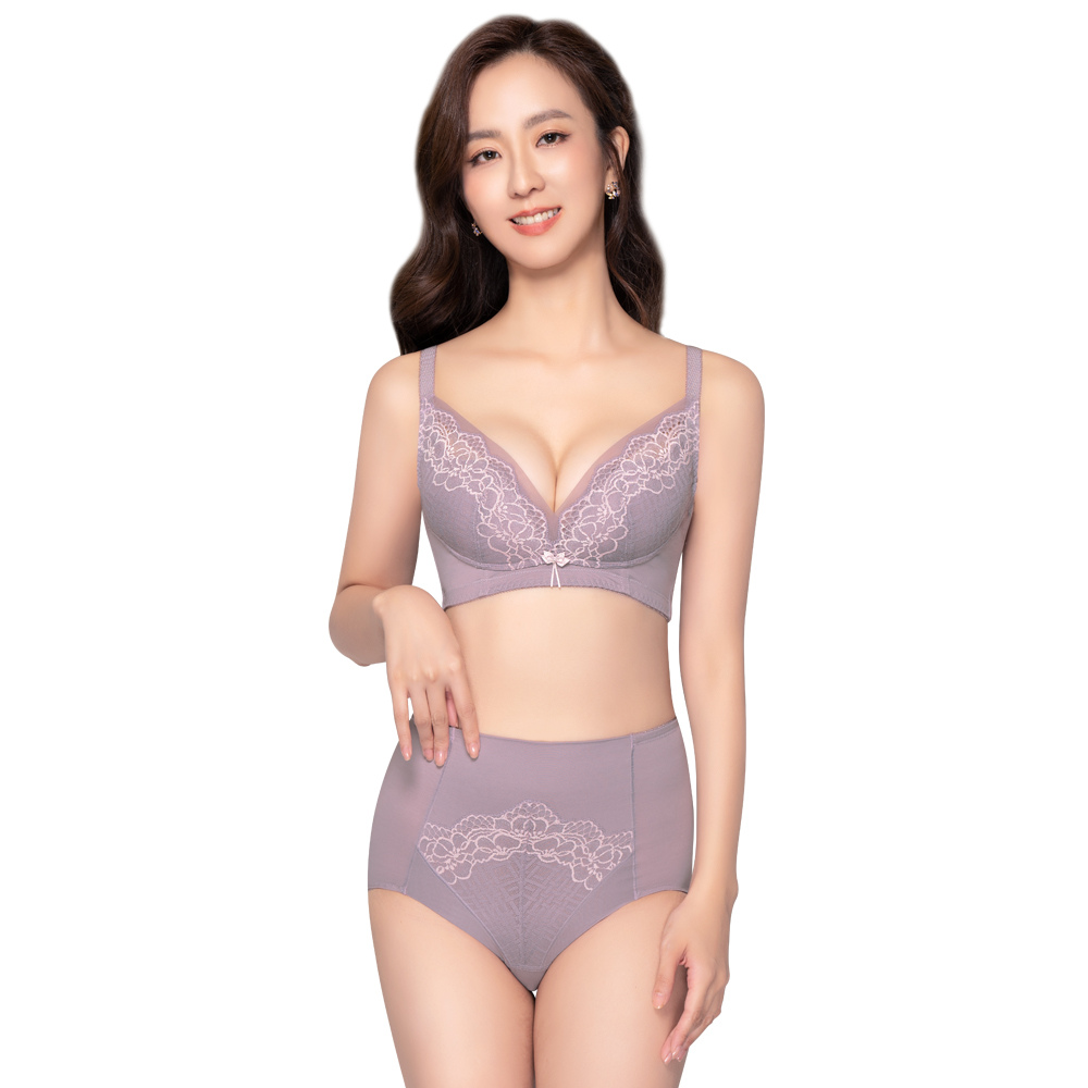 美波曲線系列無鋼圈背心型蕾絲集中包覆塑身女內衣(風鈴紫).jpg