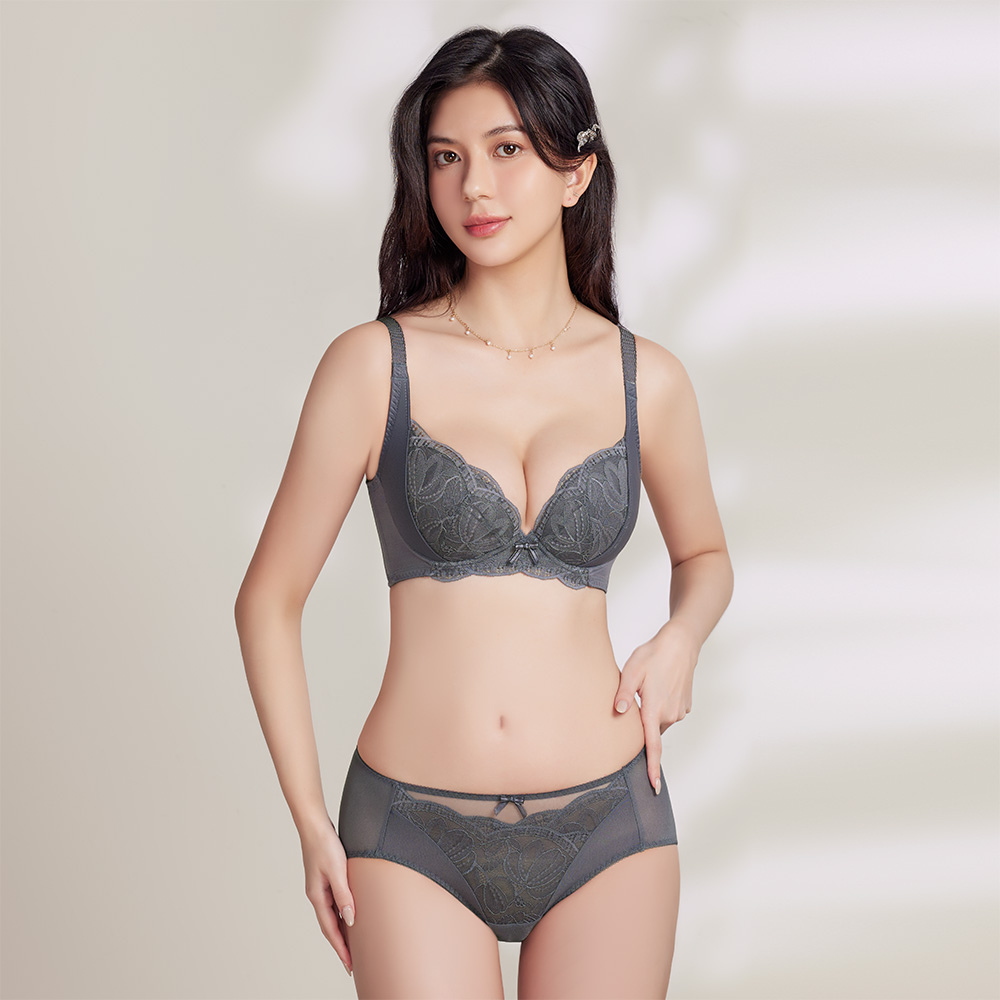 柔塑曲線系列調整型蕾絲集中包覆塑身女內衣(青黛灰)-1.jpg