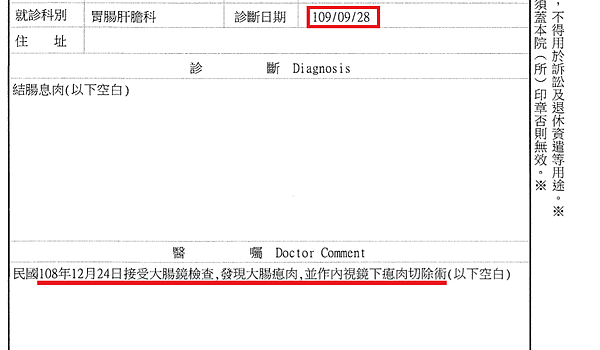 診斷證明書