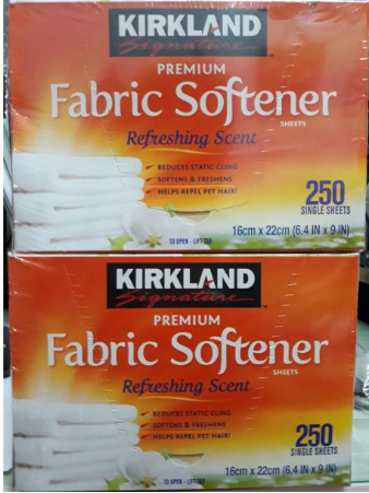 免運費free 好市多costco直送 Kirkland Signature 科克蘭烘衣柔軟去靜電紙250張 兩盒一組 只要350元 小資q馬的部落格
