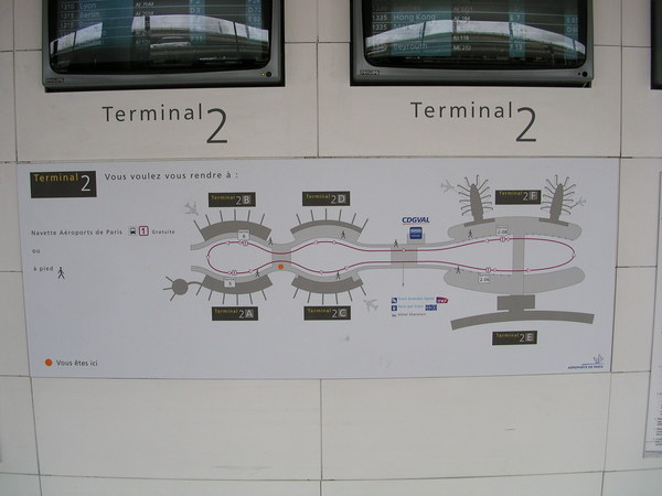 CDG 機場平面圖