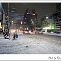 惠化站，我們住宿的附近！還在下雪~