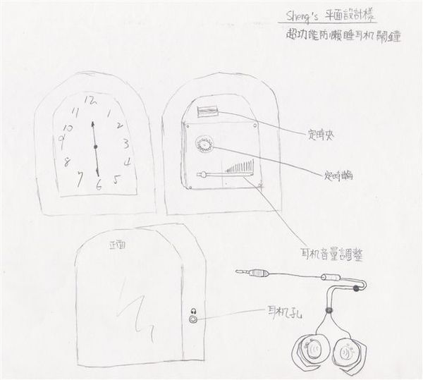 Sheng's 懶人專用鬧鐘設計樣