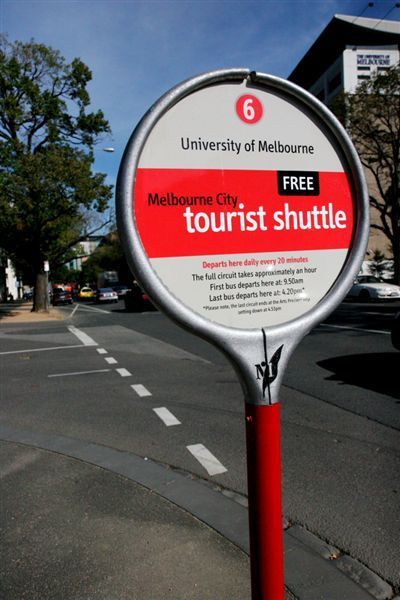 Free shuttle bus stop