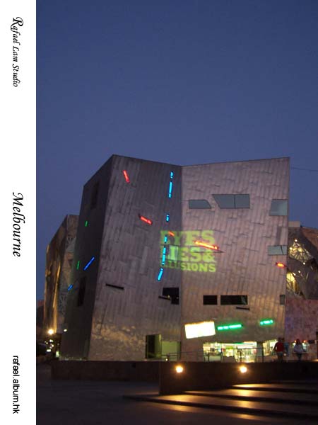 31. Federation Square at night