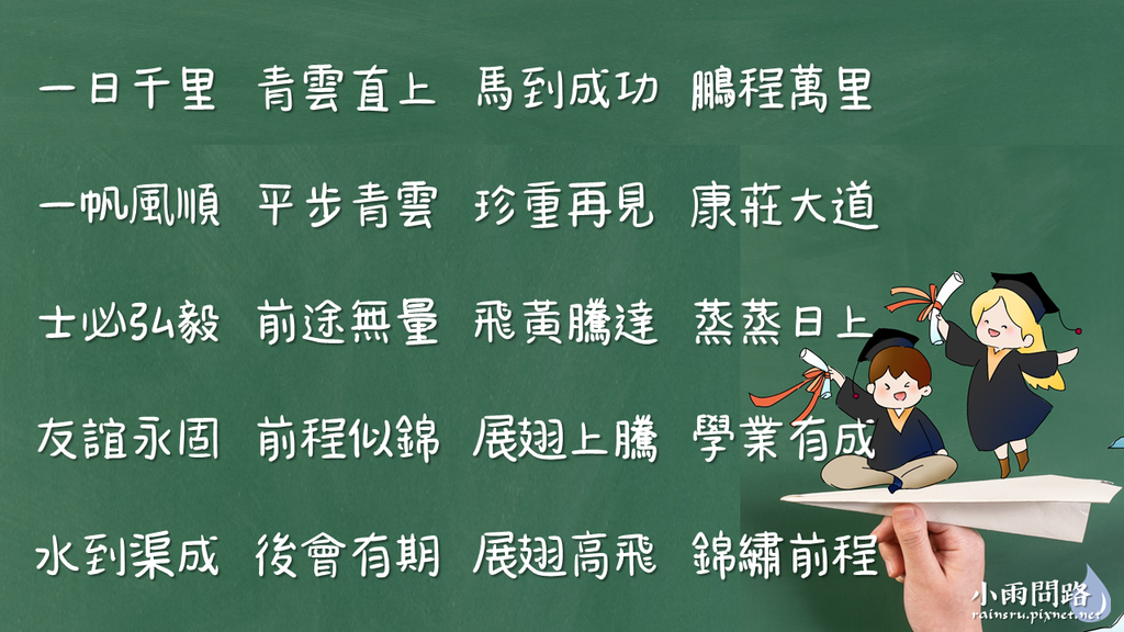 實用畢業快樂祝福語：畢業卡片/畢業成語/感言簡訊