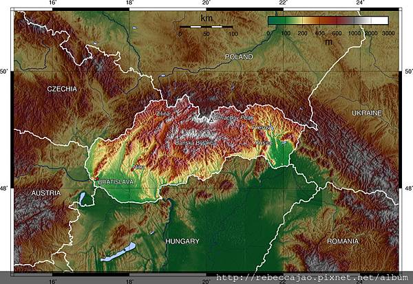 Slovakia_地形圖