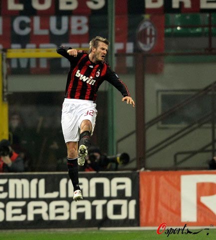 David Beckham, AC Milan, Red