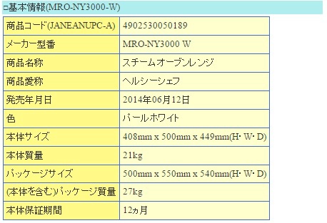 NY3000パッケージ