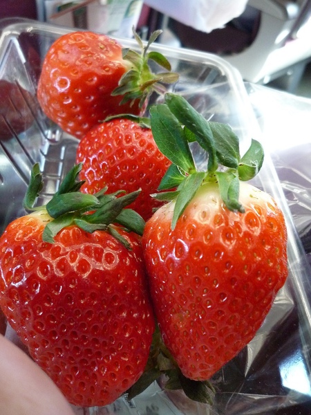 一盒草莓不止四顆~被吃掉了啦.jpg