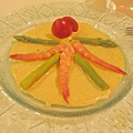 開胃菜：鮮蝦蘆筍