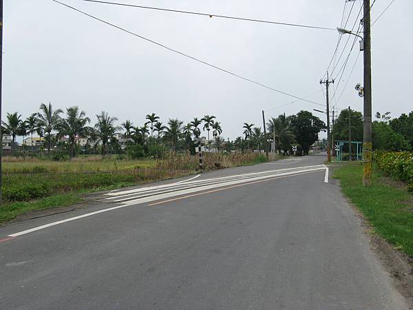 斜過馬路上的鐵軌