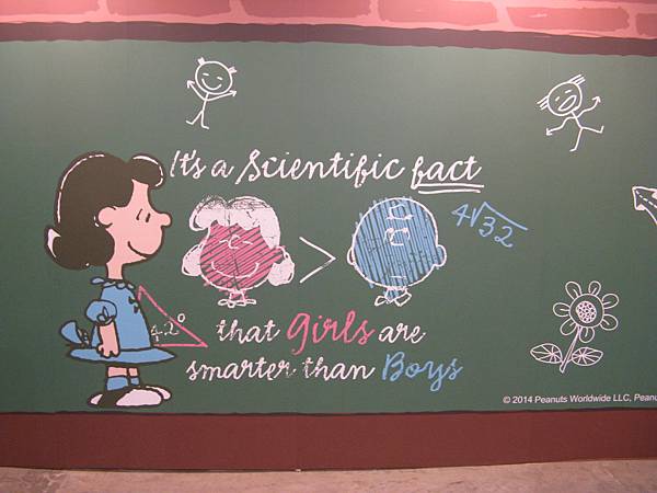 走進花生漫畫 Snoopy 65 週年巡迴特展高雄首站 / It's a scientific fact that girls are smarter than boys.