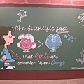 走進花生漫畫 Snoopy 65 週年巡迴特展高雄首站 / It's a scientific fact that girls are smarter than boys.