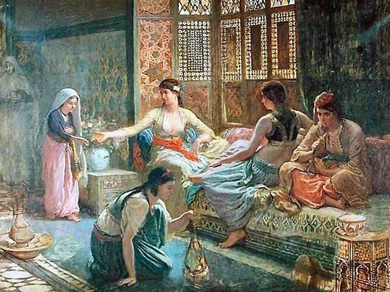 leon-belly-french-painter-1827-1877-interior-of-a-harem