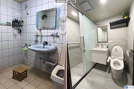 ｜浴室翻新｜安全扶手、淋浴門乾濕分離規劃－中華路翻修(二)