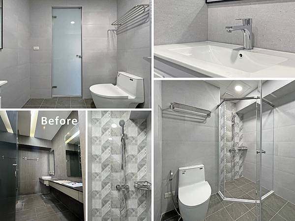 浴室翻新1.3坪埋壁式龍頭改管一般壁出水! 乾溼分離規 浴室翻新1.3坪埋壁式龍頭改管一般壁出水! 乾溼分離規