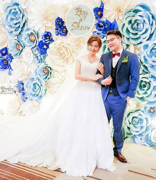 奶白x宮廷藍 紙花婚佈 Roy&Shan 02.jpg