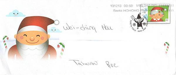 X'mas card reply from Canada001