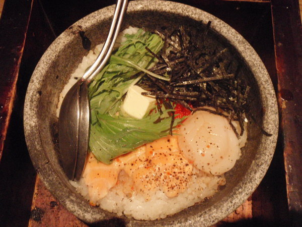 石燒鮭魚帆立貝拌飯