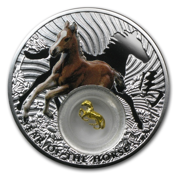 Niue 2014 Silver Chinese Calendar - Year of the Horse