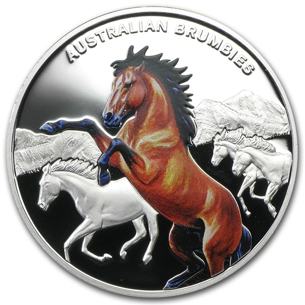 Niue 2014 Silver Proof Legendary Horse - Australian Brumbies